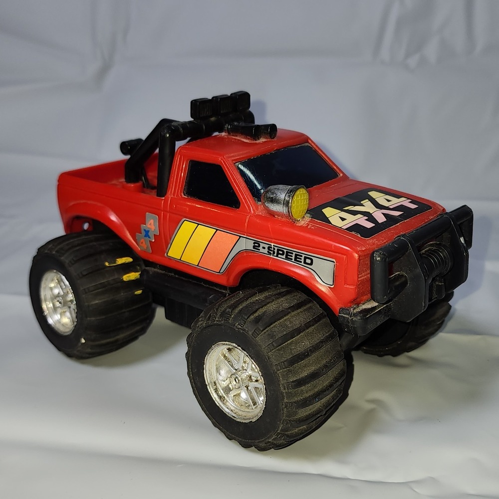 Vintage Soma Toy Mean Machine Monster Truck 4X4 Red 1984 For Parts Or Repair